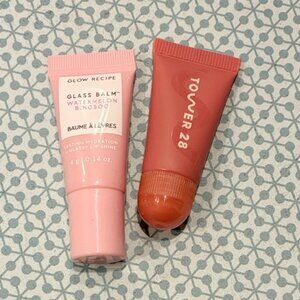 Glow Recipe and Tower 28 Lip Balm Set
